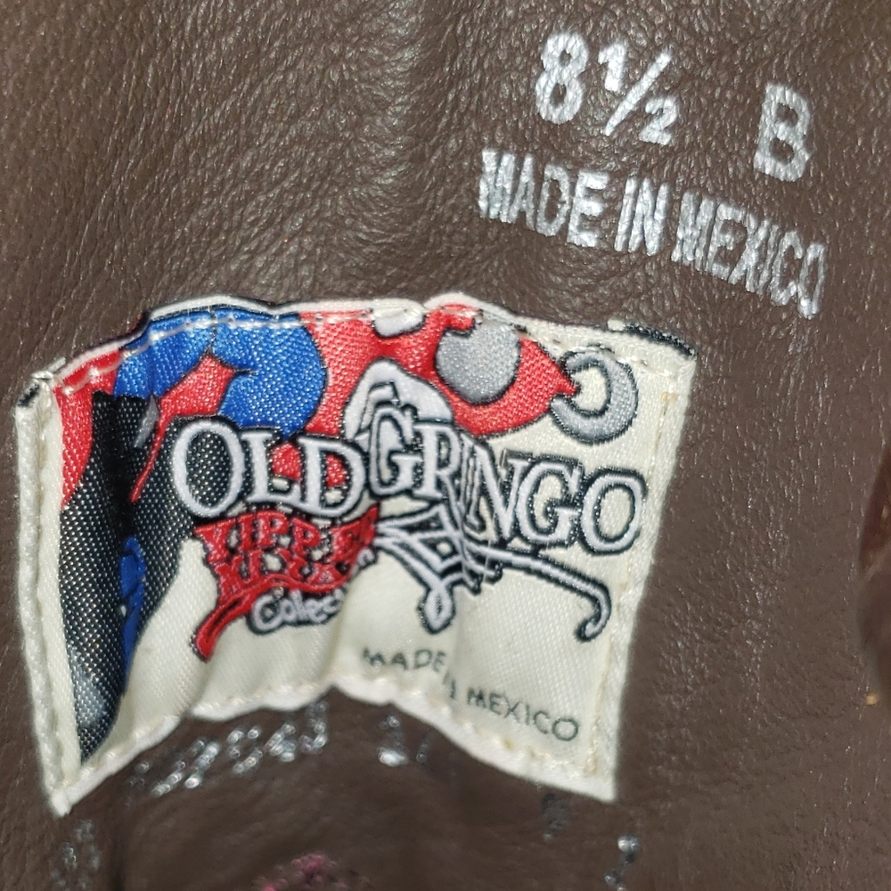 Old Gringo Yippee Ki Ya Bronze Pink Leather Cowboy Boots 8.5 - Picture 7 of 7